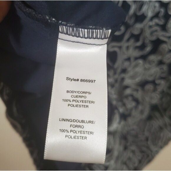 JS COLLECTIONS Soutache Cocktail Dress Blue Size 4 - Picture 7 of 15